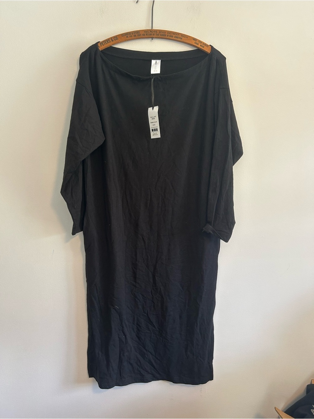 NEW smash & Tess 3xs-xs black long sleeve “the all day dress” mid dress